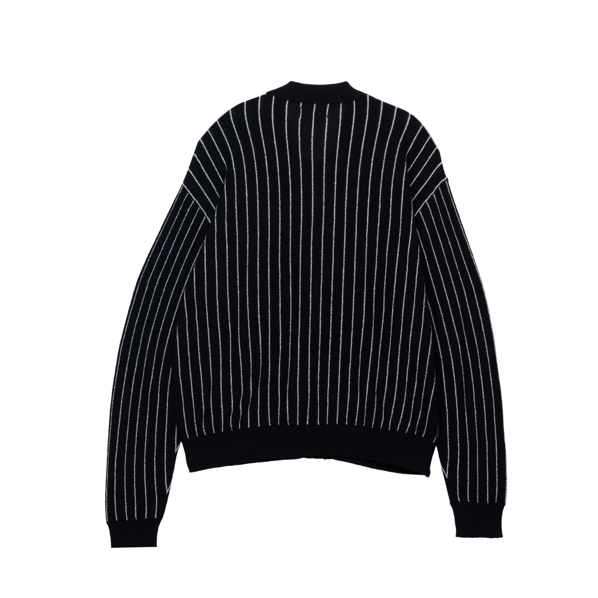 トップス Stussy LIGHT WEIGHT LS ZIP POLO black Stussy - Light Weight LS Zip Polo (Black Stripe) – amongst few