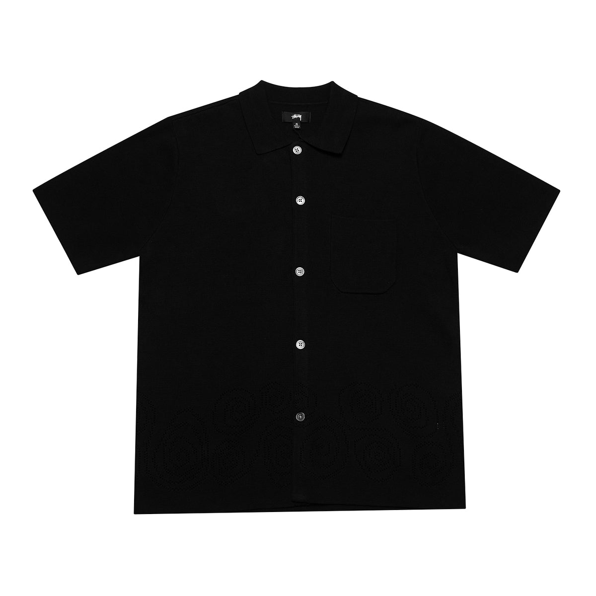 Stussy - Perforated Swirl Knit Shirt (Black)