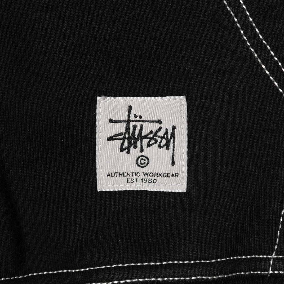 Stussy - Contrast Stitch Label Hoodie (Black) – amongst few