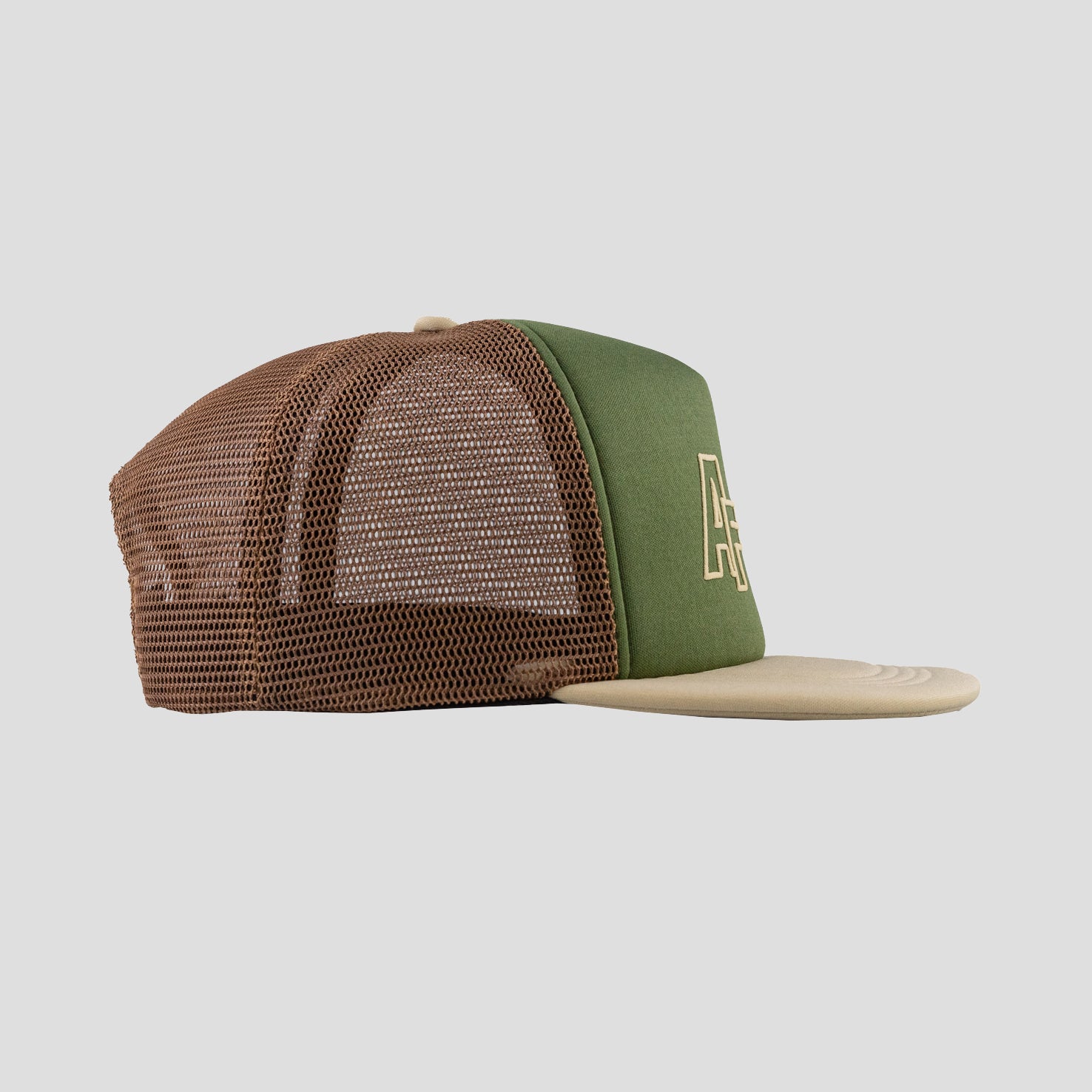 amongst few x Precious Trust - Co-Branded Trucker Cap (Green/Beige)
