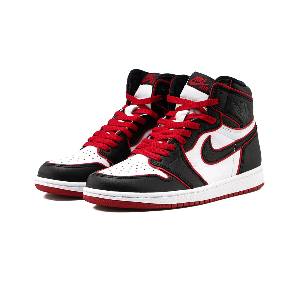 Retro High Og Nike Air Red Sepatu Remaja Anak Layar Merah-Putih