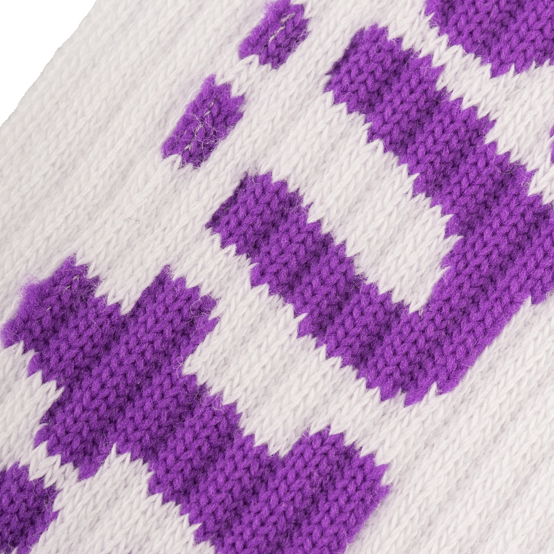 Stussy - Helvetica Crew Socks (White/Purple) – amongst few