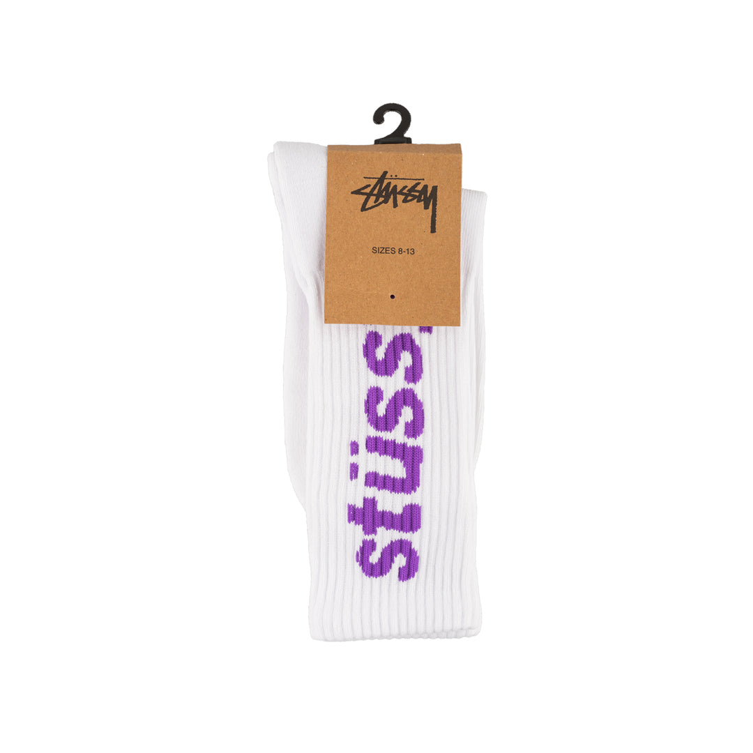 【Stussy】 WASHED HELVETICA CREW SOCK Stussy Washed Helvetica Crew Sock Hot Pink Men's - FW24 - US